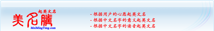 根據(jù)用戶的心愿起英文名；根據(jù)中文名字的意義起英文名；根據(jù)中文名字的讀音起英文名